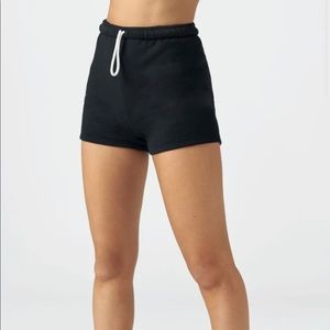 Joah Brown High Waisted Fitted Sweat Short XS/S